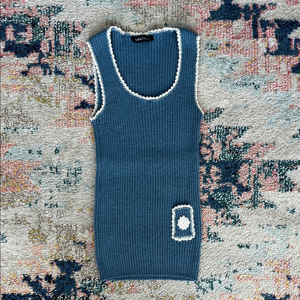 Vintage Knit and Crochet Sweater Tank Top